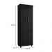 Armário Lavanderia Multiuso Nina 2 Portas Preto - Saga Decor