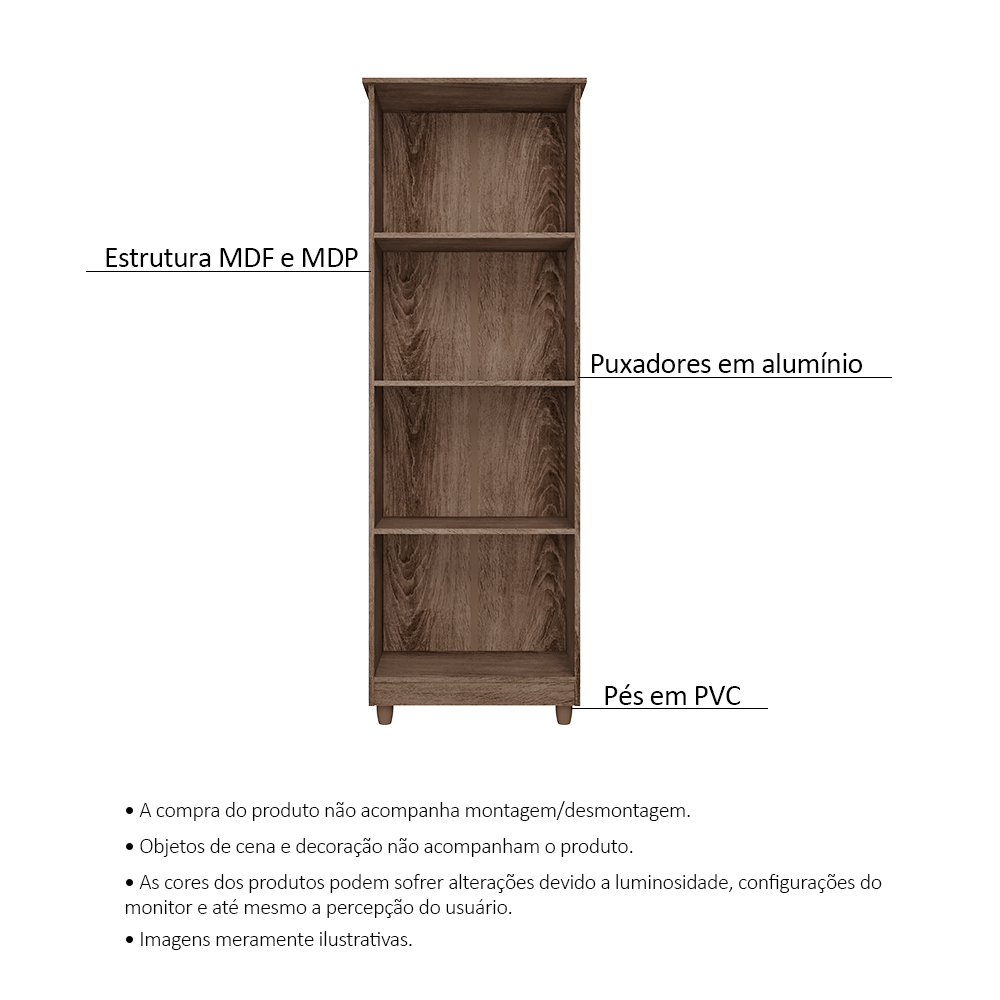 Armário Lavanderia Multiuso Nina 2 Portas Ypê - Saga Decor