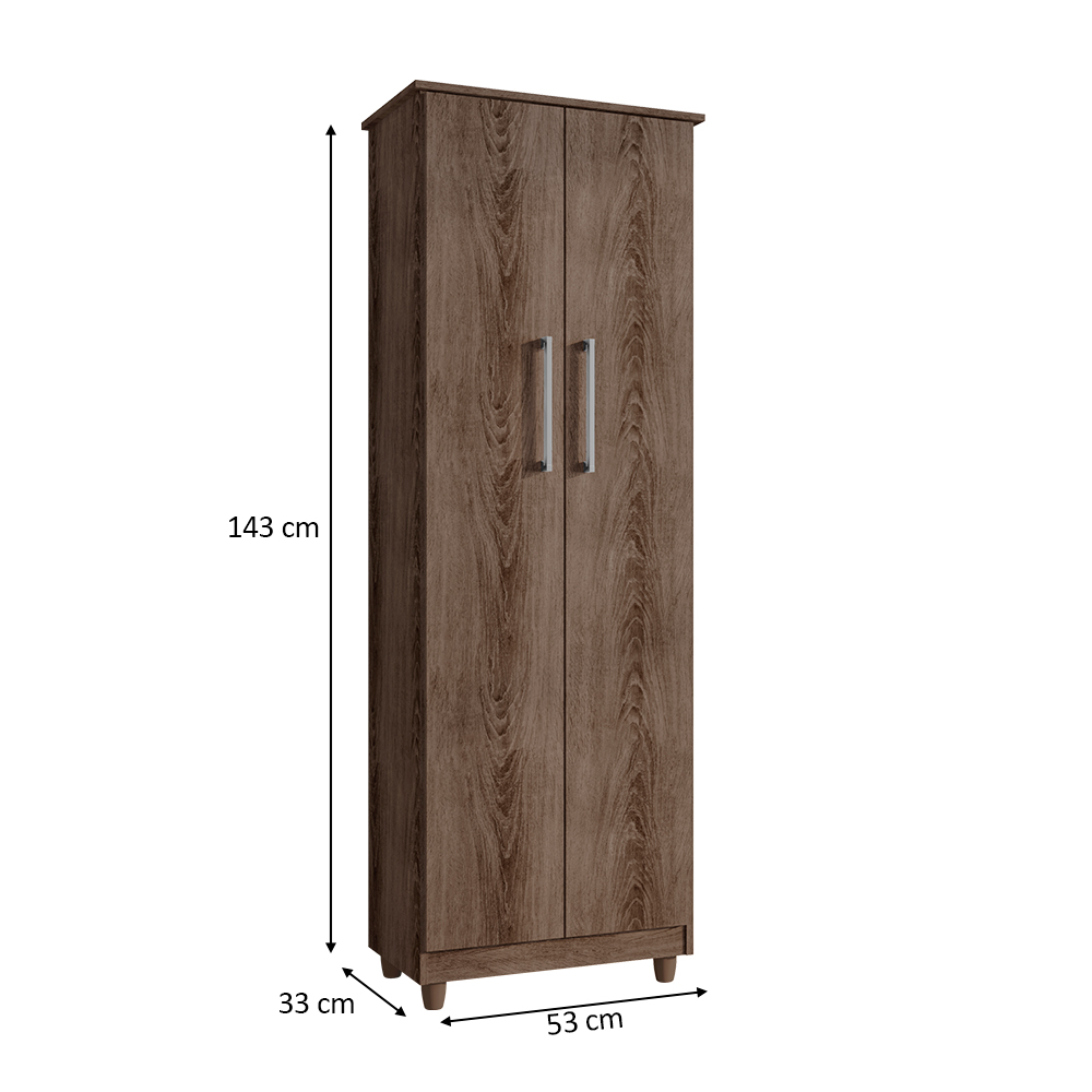 Armário Lavanderia Multiuso Nina 2 Portas Ypê - Saga Decor