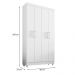 Armário Lavanderia Multiuso Samanta 4 Portas Branco - Saga Decor