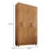 Armário Lavanderia Multiuso Samanta 4 Portas Cedro - Saga Decor