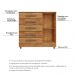 Cômoda para Quarto 1 Porta 5 Gavetas Vitória Cedro - Saga Decor