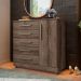Cômoda para Quarto 1 Porta 5 Gavetas Vitória Ypê - Saga Decor