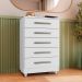 Cômoda para Quarto 5 Gavetas Paola Branco - Saga Decor