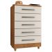 Cômoda para Quarto 5 Gavetas Paola Cedro Areia - Saga Decor