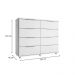 Cômoda para Quarto 8 Gavetas com Rodízios Athenas Branco - Saga Decor