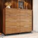Cômoda para Quarto 8 Gavetas com Rodízios Athenas Cedro - Saga Decor