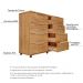Cômoda para Quarto 8 Gavetas com Rodízios Athenas Cedro - Saga Decor