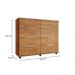 Cômoda para Quarto 8 Gavetas com Rodízios Athenas Cedro - Saga Decor