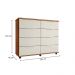 Cômoda para Quarto 8 Gavetas com Rodízios Athenas Cedro Areia - Saga Decor