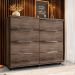 Cômoda para Quarto 8 Gavetas com Rodízios Athenas Ypê - Saga Decor