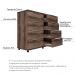 Cômoda para Quarto 8 Gavetas com Rodízios Athenas Ypê - Saga Decor