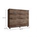 Cômoda para Quarto 8 Gavetas com Rodízios Athenas Ypê - Saga Decor
