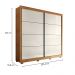 Guarda Roupa Casal 2 Portas de Correr Copacabana Cedro Areia - Saga Decor