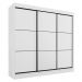 Guarda Roupa Casal 3 Portas de Correr 8 Gavetas Tókio Branco - Saga Decor