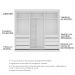 Guarda Roupa Casal 3 Portas de Correr 8 Gavetas Tókio Branco - Saga Decor