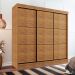 Guarda Roupa Casal 3 Portas de Correr 8 Gavetas Tókio Cedro - Saga Decor
