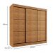 Guarda Roupa Casal 3 Portas de Correr 8 Gavetas Tókio Cedro - Saga Decor