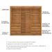 Guarda Roupa Casal 3 Portas de Correr 8 Gavetas Tókio Cedro Areia - Saga Decor