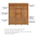 Guarda Roupa Casal 3 Portas de Correr 9 Gavetas Itapema ll Cedro Areia - Saga Decor