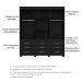 Guarda Roupa Casal 3 Portas de Correr 9 Gavetas Itapema ll Preto - Saga Decor