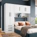 Guarda Roupa Casal 5 Portas 3 Gavetas México Branco - Saga Decor