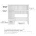 Guarda Roupa Casal 5 Portas 3 Gavetas México Branco - Saga Decor