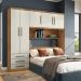 Guarda Roupa Casal 5 Portas 3 Gavetas México Cedro Areia - Saga Decor