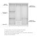 Guarda Roupa Casal 6 Portas 2 Gavetas Monique Branco - Saga Decor