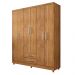 Guarda Roupa Casal 6 Portas 2 Gavetas Monique Cedro - Saga Decor