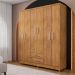 Guarda Roupa Casal 6 Portas 2 Gavetas Monique Cedro - Saga Decor