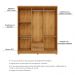 Guarda Roupa Casal 6 Portas 2 Gavetas Monique Cedro - Saga Decor
