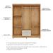 Guarda Roupa Casal 6 Portas 2 Gavetas Monique Cedro Areia - Saga Decor