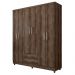 Guarda Roupa Casal 6 Portas 2 Gavetas Monique Ypê - Saga Decor
