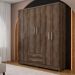 Guarda Roupa Casal 6 Portas 2 Gavetas Monique Ypê - Saga Decor
