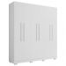 Guarda Roupa Casal 6 Portas 4 Gavetas Porto Bello Plus Branco - Saga Decor
