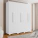 Guarda Roupa Casal 6 Portas 4 Gavetas Porto Bello Plus Branco - Saga Decor