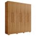 Guarda Roupa Casal 6 Portas 4 Gavetas Porto Bello Plus Cedro - Saga Decor