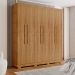 Guarda Roupa Casal 6 Portas 4 Gavetas Porto Bello Plus Cedro - Saga Decor