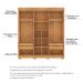 Guarda Roupa Casal 6 Portas 4 Gavetas Porto Bello Plus Cedro - Saga Decor