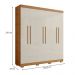 Guarda Roupa Casal 6 Portas 4 Gavetas Porto Bello Plus Cedro Areia - Saga Decor