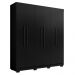 Guarda Roupa Casal 6 Portas 4 Gavetas Porto Bello Plus Preto - Saga Decor