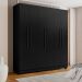Guarda Roupa Casal 6 Portas 4 Gavetas Porto Bello Plus Preto - Saga Decor