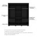 Guarda Roupa Casal 6 Portas 4 Gavetas Porto Bello Plus Preto - Saga Decor