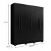Guarda Roupa Casal 6 Portas 4 Gavetas Porto Bello Plus Preto - Saga Decor