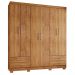 Guarda Roupa Casal 6 Portas 4 Gavetas Santiago ll Cedro - Saga Decor