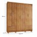 Guarda Roupa Casal 6 Portas 4 Gavetas Santiago ll Cedro - Saga Decor