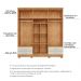 Guarda Roupa Casal 6 Portas 4 Gavetas Santiago ll Cedro Areia - Saga Decor
