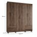 Guarda Roupa Casal 6 Portas 4 Gavetas Santiago ll Ypê - Saga Decor
