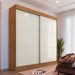 Guarda Roupa Casal Flex 2 Portas Deslizante 4 Gavetas Montes Claros Cedro Areia - Saga Decor